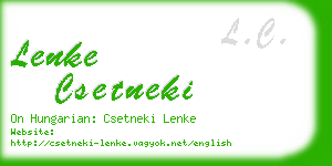 lenke csetneki business card